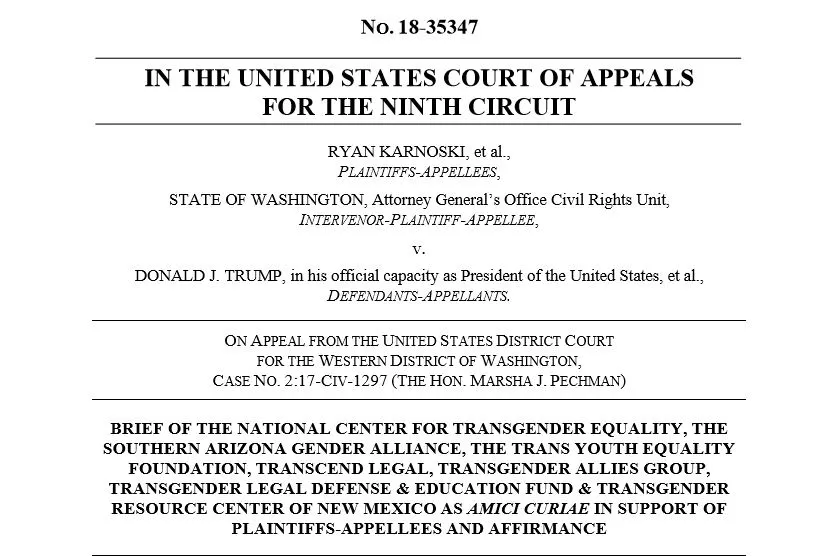 Kaplan Hecker & Fink Files Brief Supporting Transgender Rights and Challenging President Trump's Military Ban