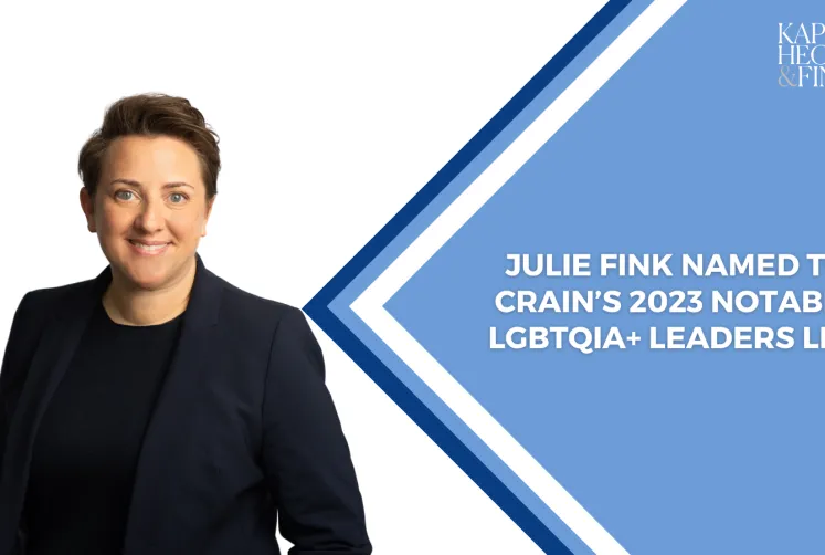 Julie Fink Named to Crain’s 2023 Notable LGBTQIA+ Leaders List