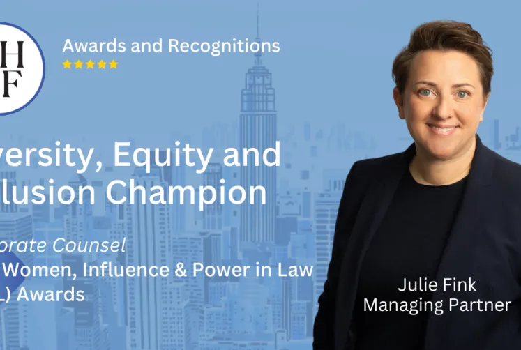 Corporate Counsel Names Managing Partner Julie Fink a 2023 Diversity, Equity and Inclusion Champion