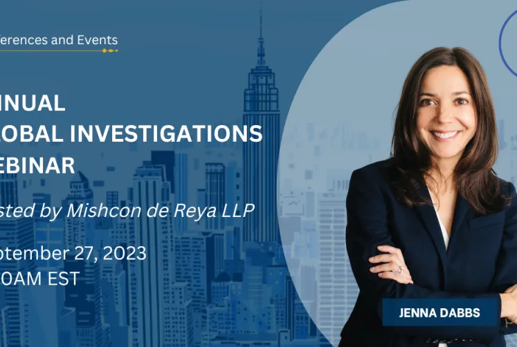 Jenna Dabbs to Speak on Panel at Mishcon de Reya LLP’s “Annual Global Investigations Webinar”